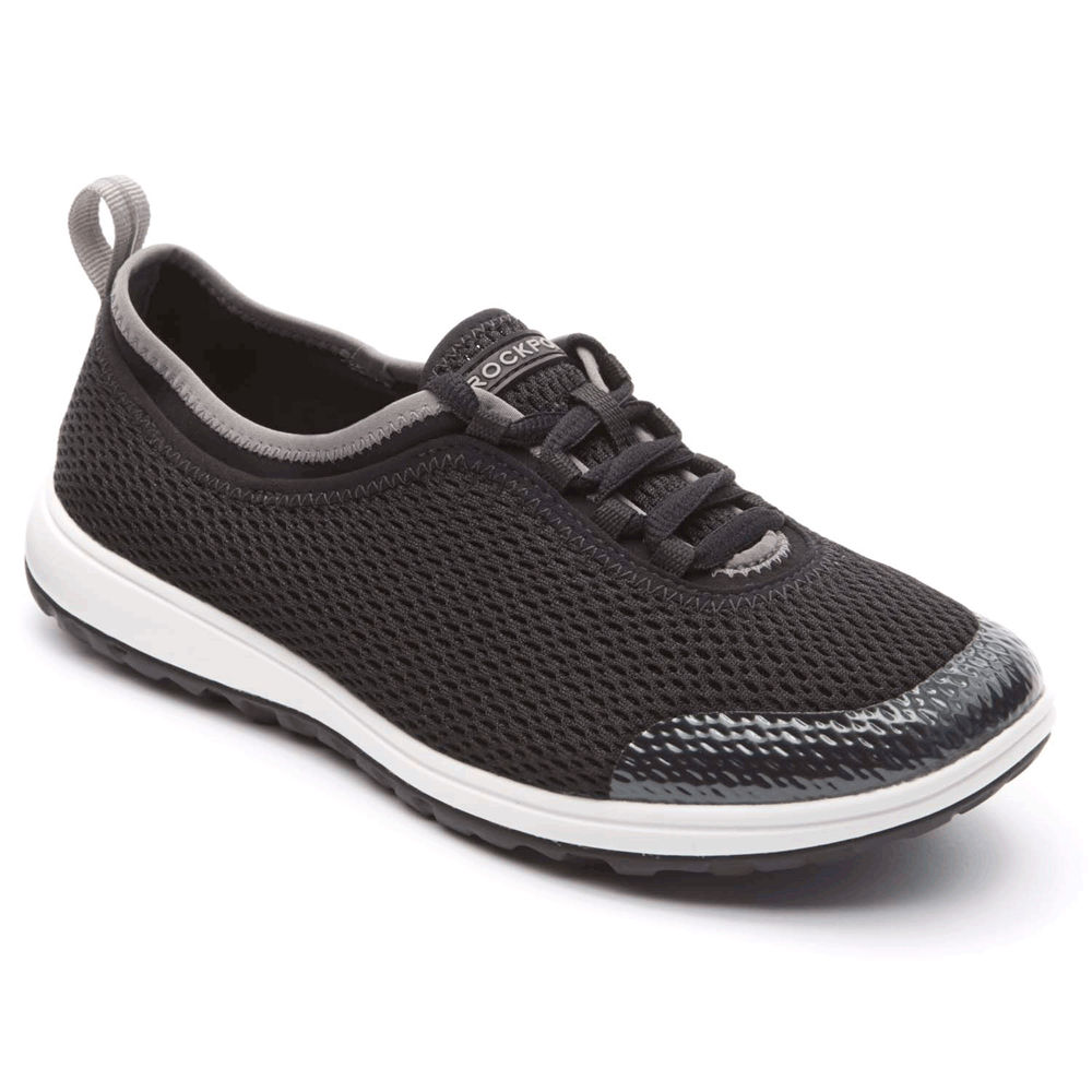 Rockport Joggesko Dame Svart - Walk360 Washable Laceup - MTYO75438